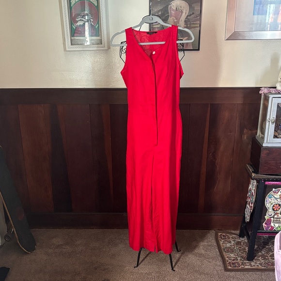 Banana Republic Pants - Banana Republic Vibrant Red Button-Down jumpsuit